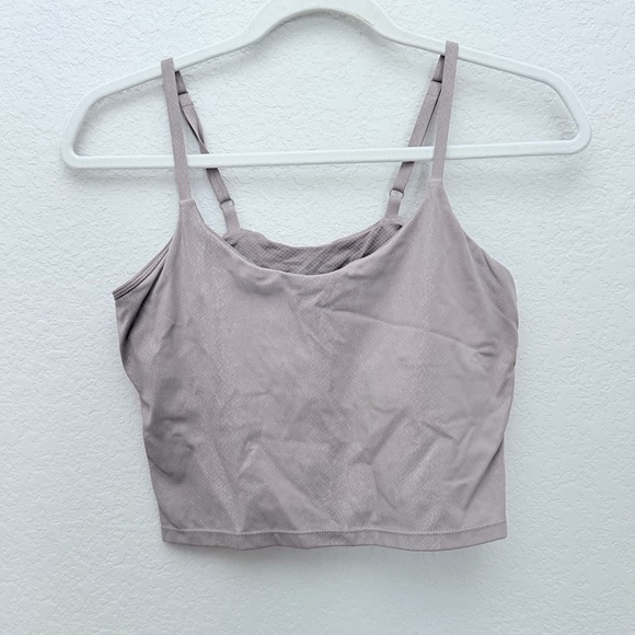 Tavi Cami Bra “Flax” Tan/Beige Color Tonal Python Print Adjustable Strap Size M - Picture 4 of 6